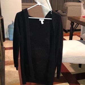 TILLYS / FULL TILT black knit hooded cardigan